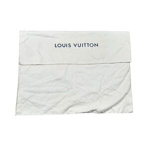 Authentic Louis Vuitton Cream Medium Dust Storage Bag Pouch Foldover 22 X 17